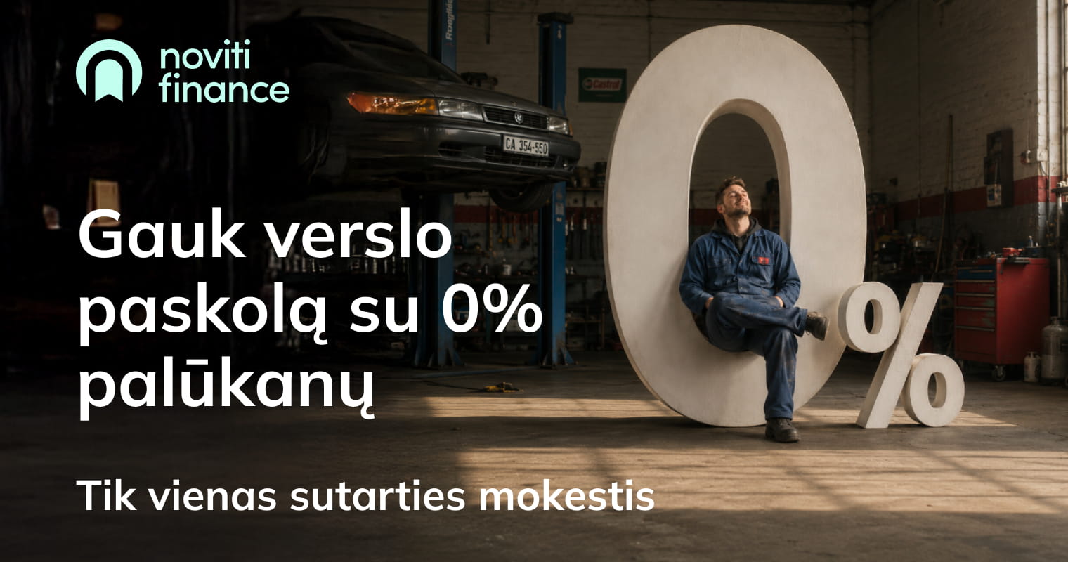 Verslo paskola su 0% palūkanomis